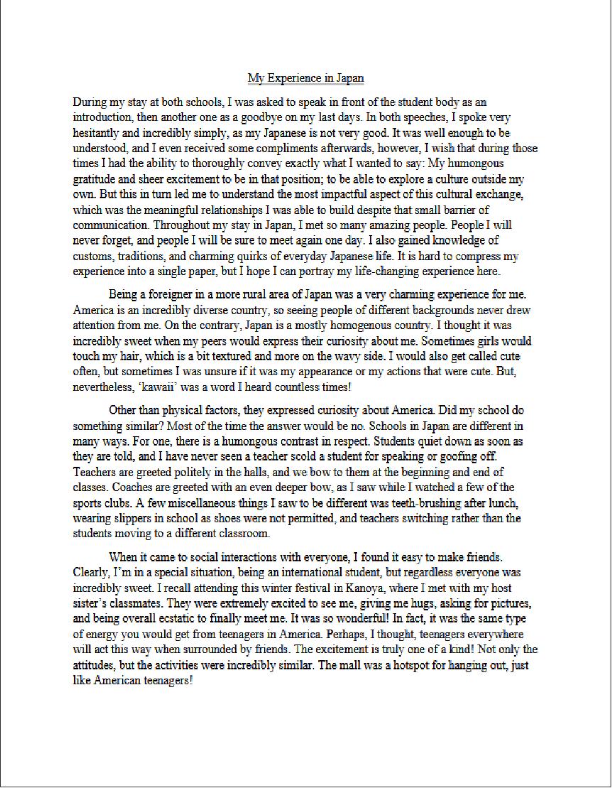 Valentina's essay